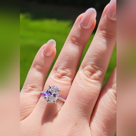 New 3ct IGI Lab Grown Diamond Ring,14K White Gold - Picture 3 of 11